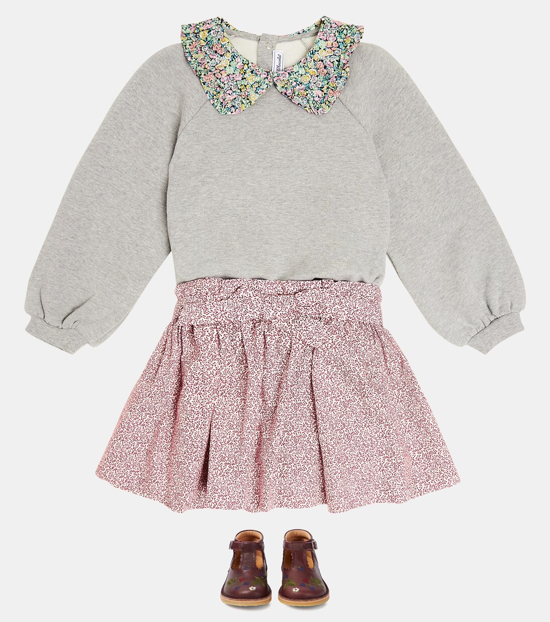 Jupe Tuie en coton à fleurs | Bonpoint