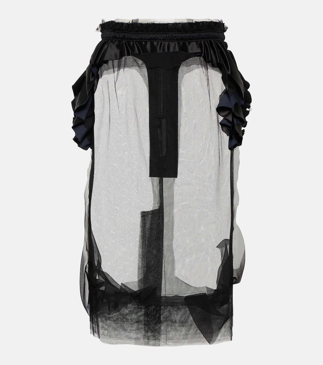 Gonna midi in tulle con ruches | Maison Margiela