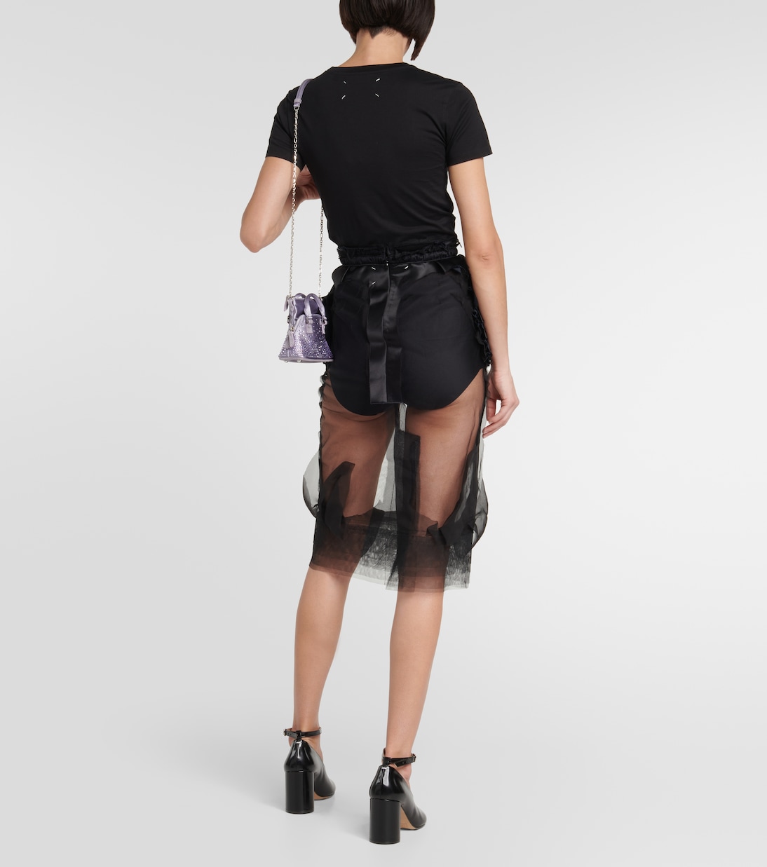 Gonna midi in tulle con ruches | Maison Margiela