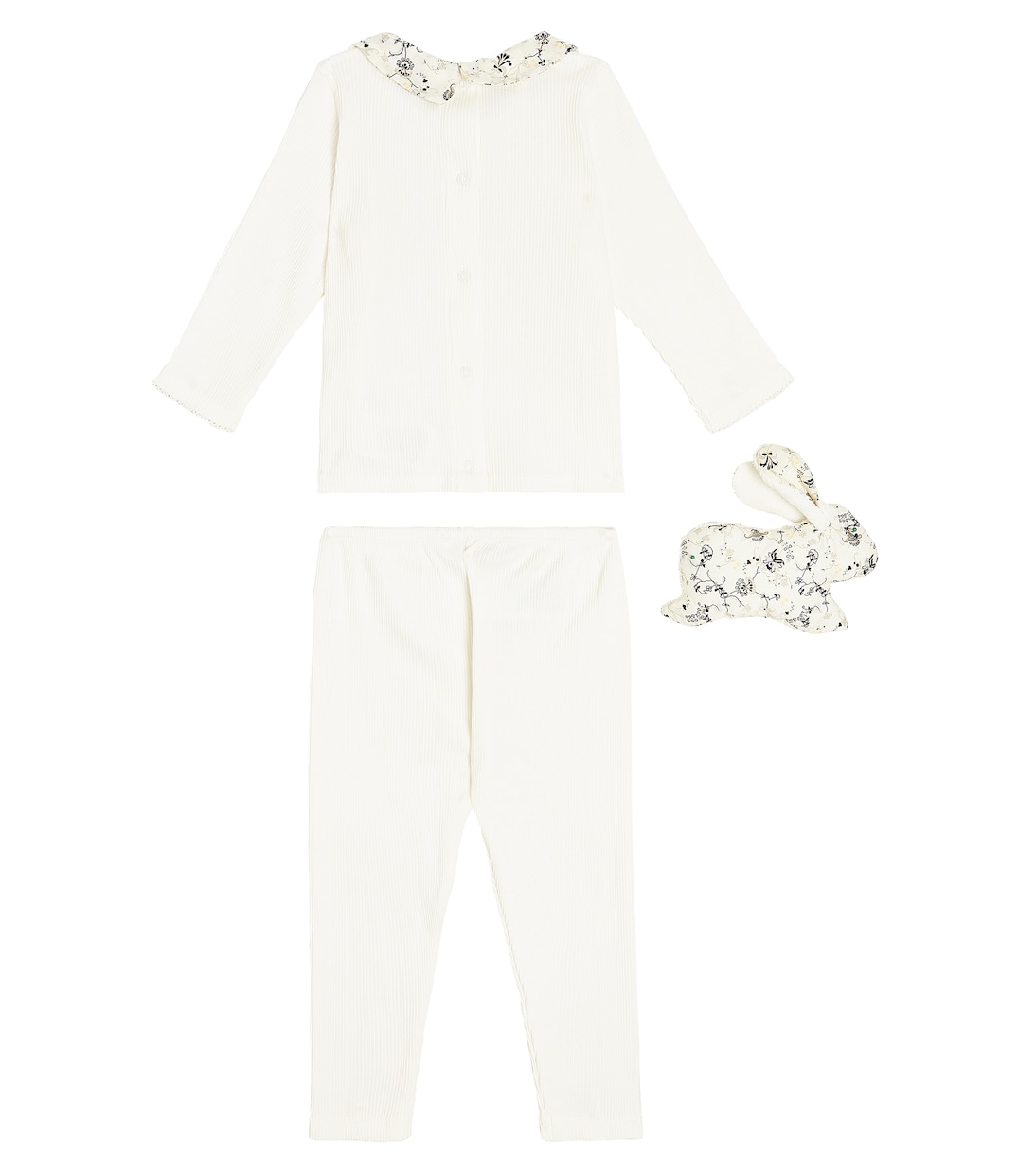 Bébé – Set top, pantalon et peluche Denice en coton | Bonpoint