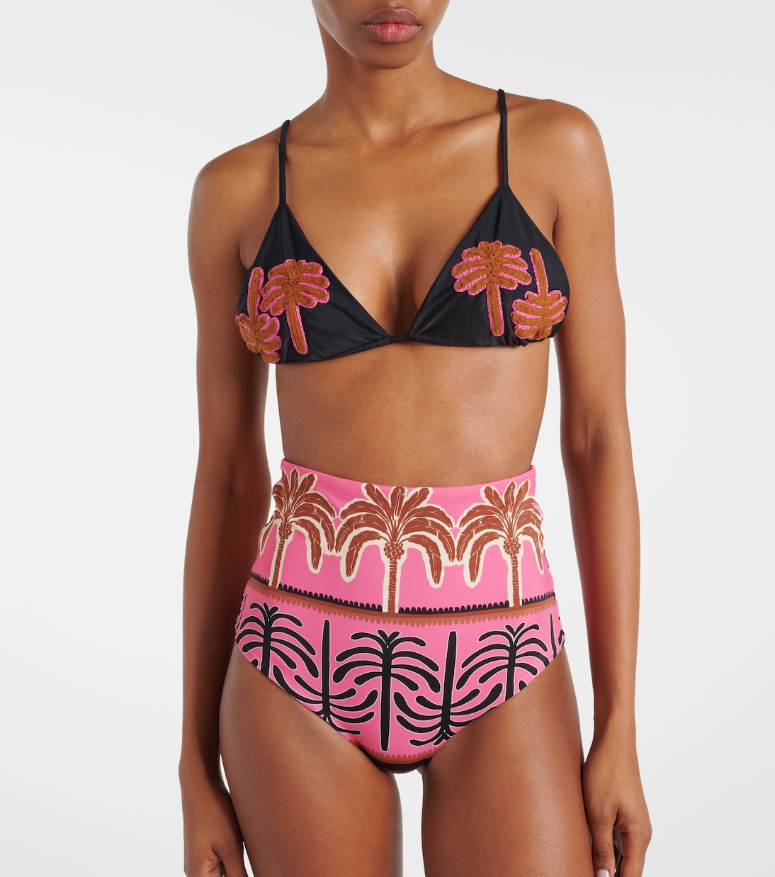 Braga de bikini de tiro alto estampada | Johanna Ortiz