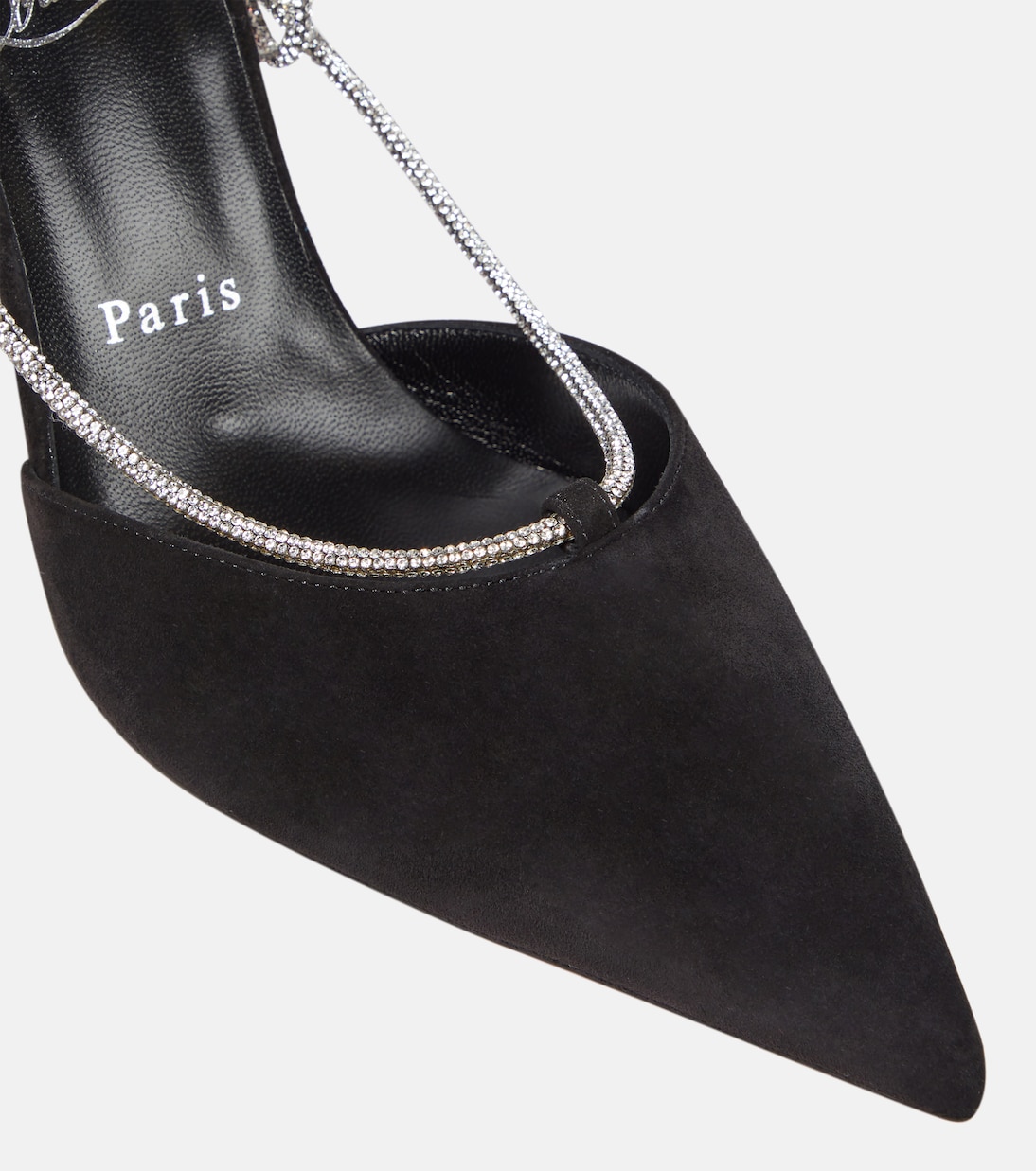 Pumps Astrid Lace Strassita 85 aus Veloursleder | Christian Louboutin