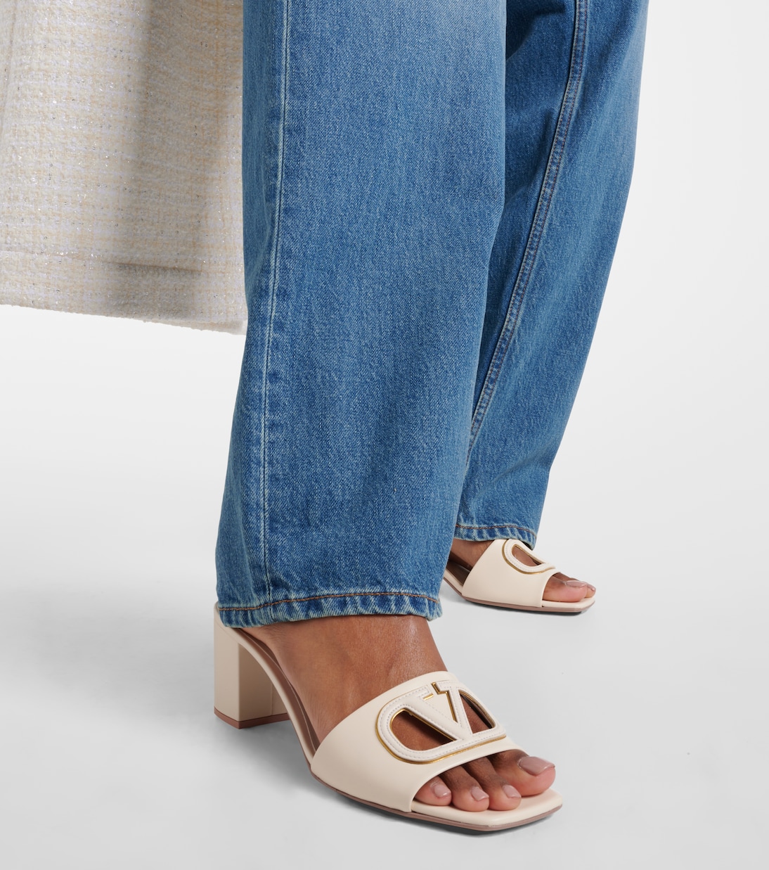 Mules VLogo en cuir | Valentino Garavani
