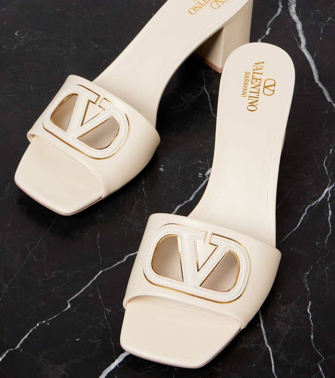 Mules VLogo en cuir | Valentino Garavani