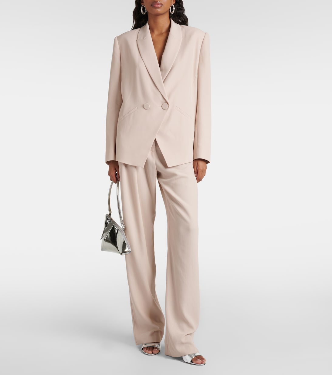 Double-breasted crêpe blazer | The Sei