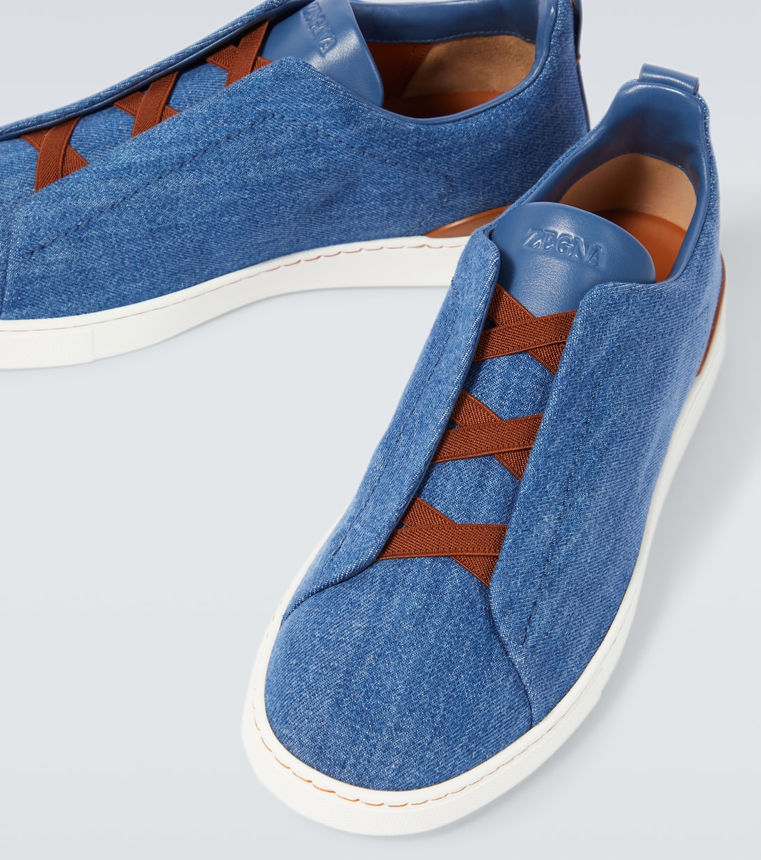 Sneakers Triple Stitch aus Denim | Zegna