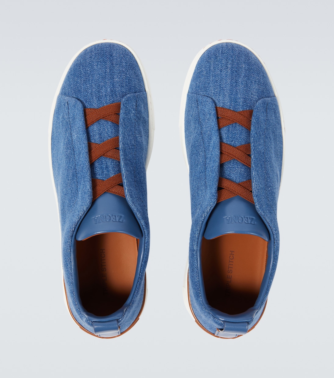 Sneakers Triple Stitch aus Denim | Zegna