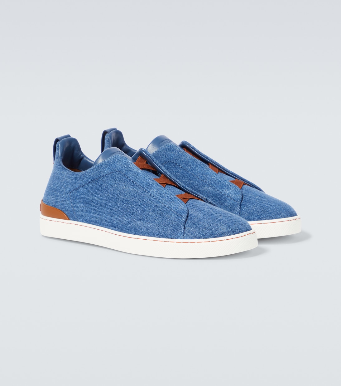Sneakers Triple Stitch aus Denim | Zegna