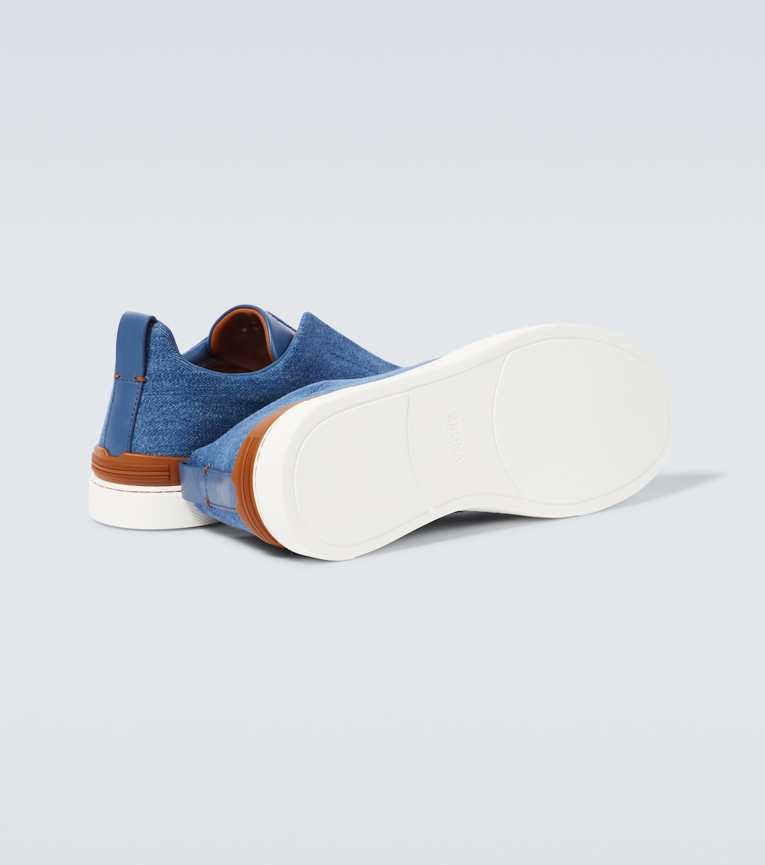 Sneakers Triple Stitch aus Denim | Zegna