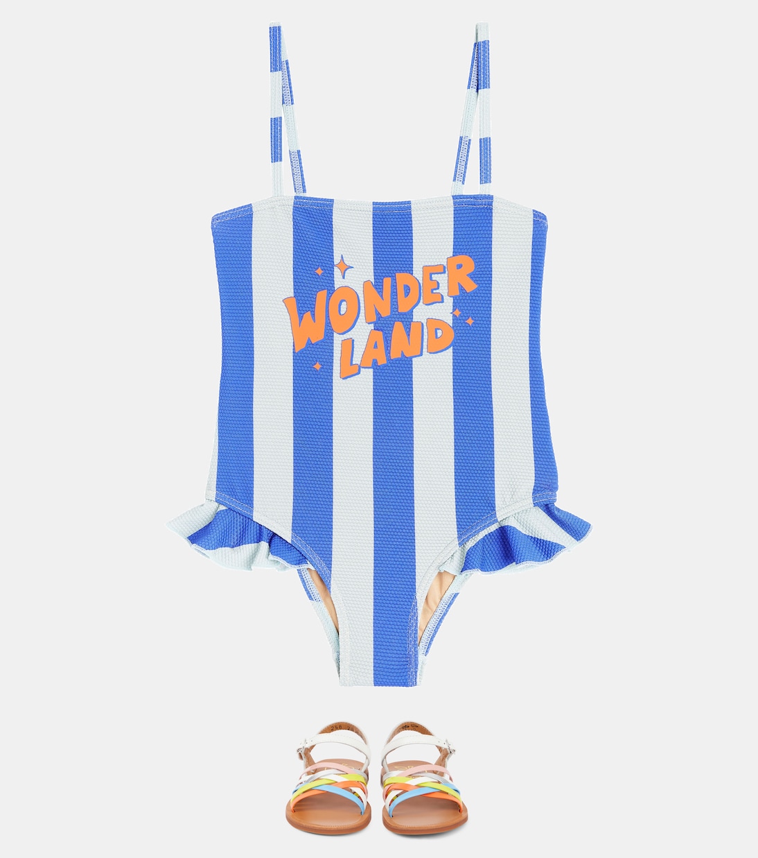 Wonderland striped swimsuit | Tinycottons