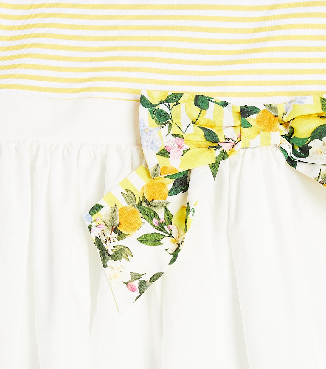 Robe rayée en coton à fleurs | Patachou