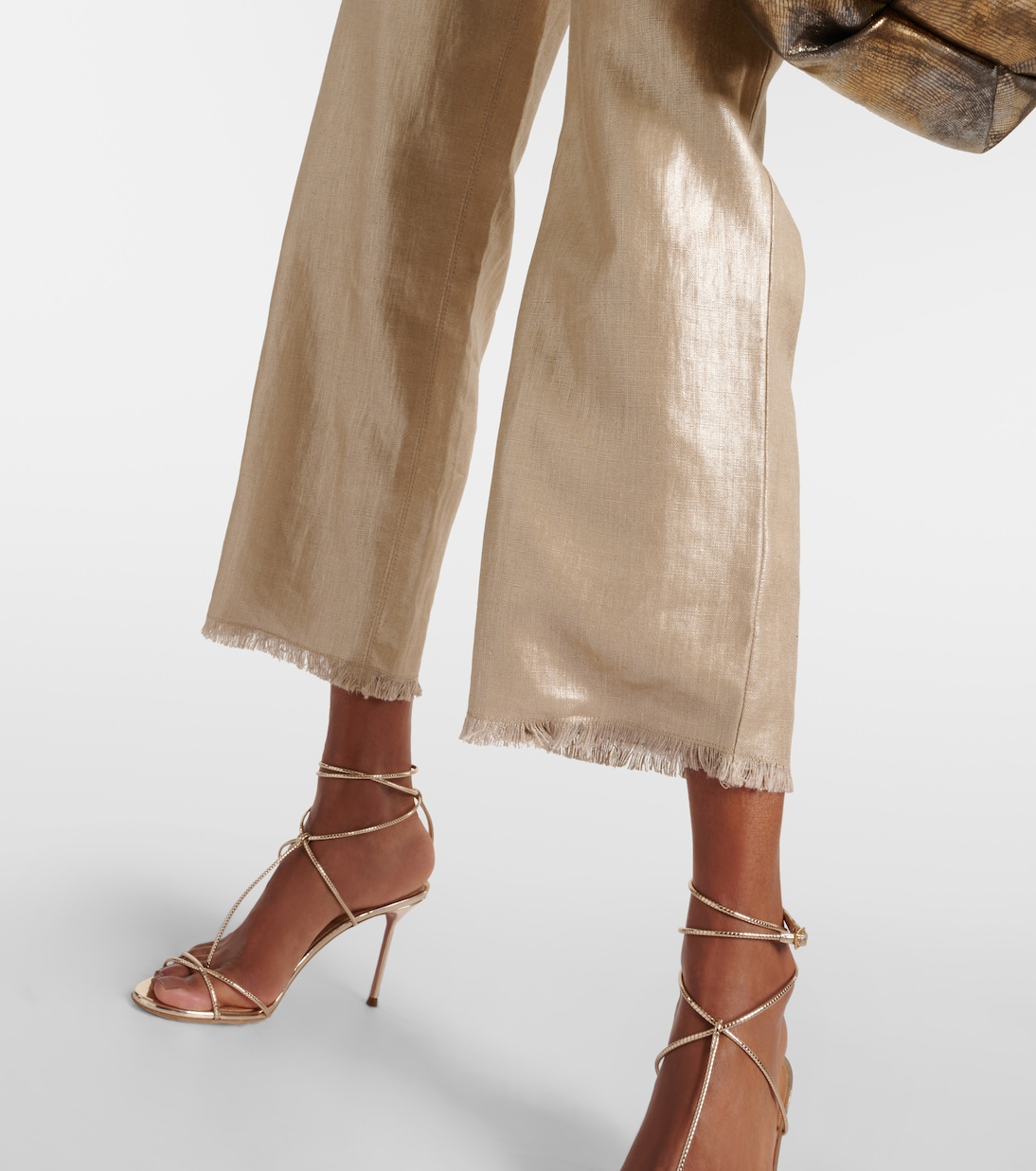 High-rise cropped linen wide-leg pants | 'S Max Mara