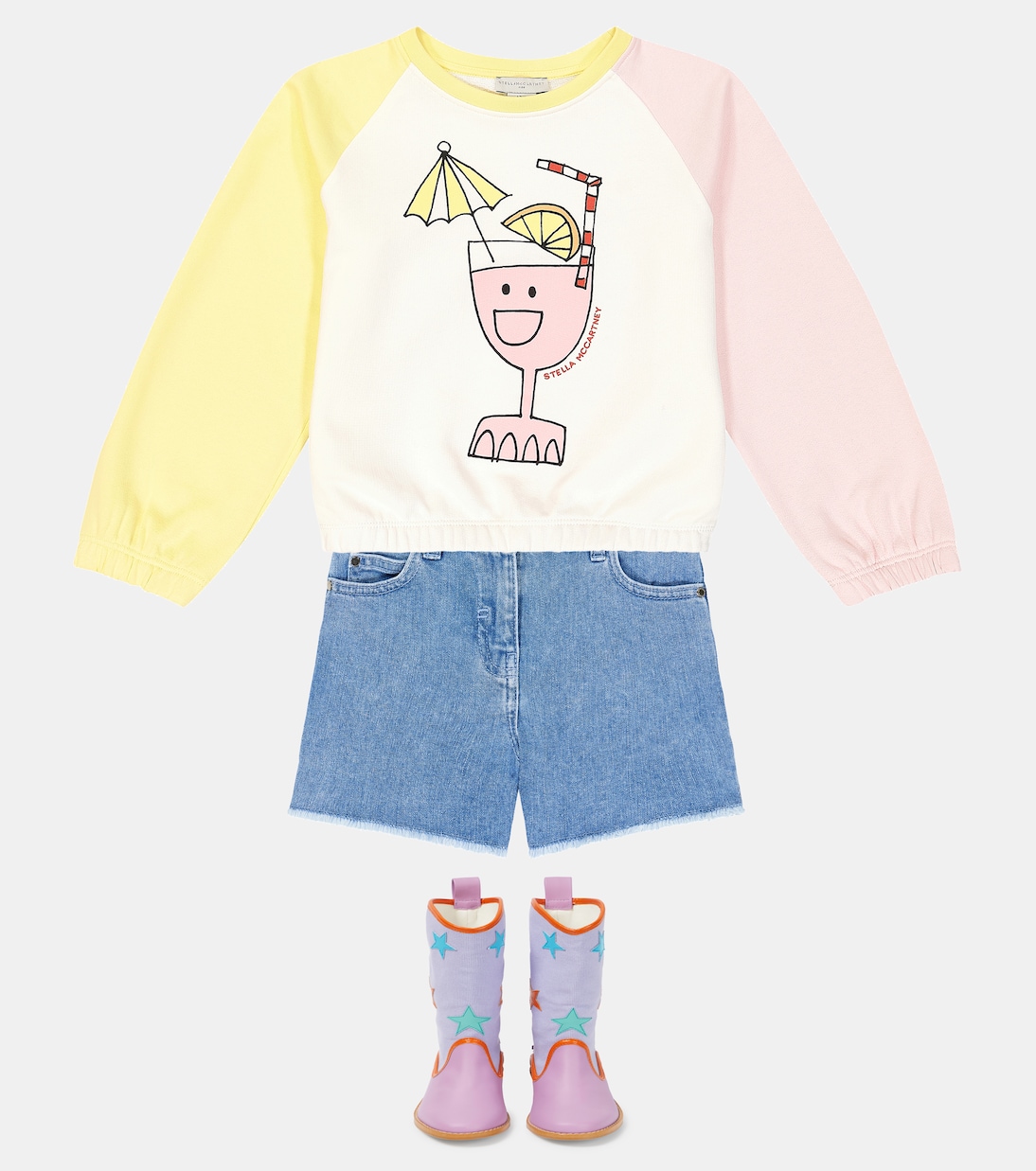 Shorts de denim con flecos | Stella McCartney Kids