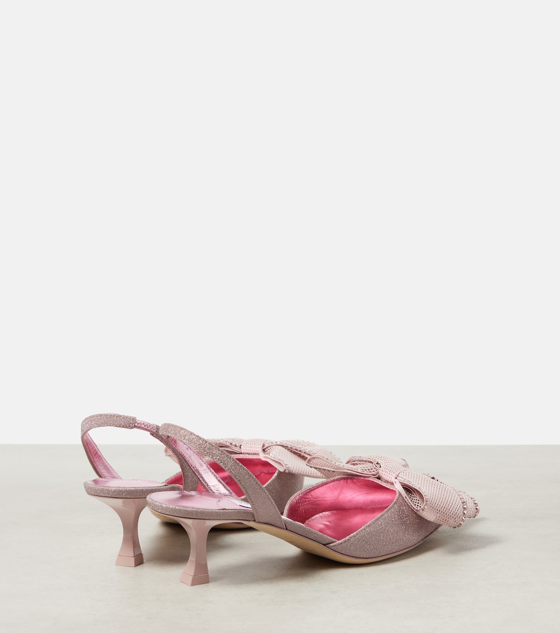 Brook 50 glitter slingback pumps in pink Jimmy Choo Mytheresa