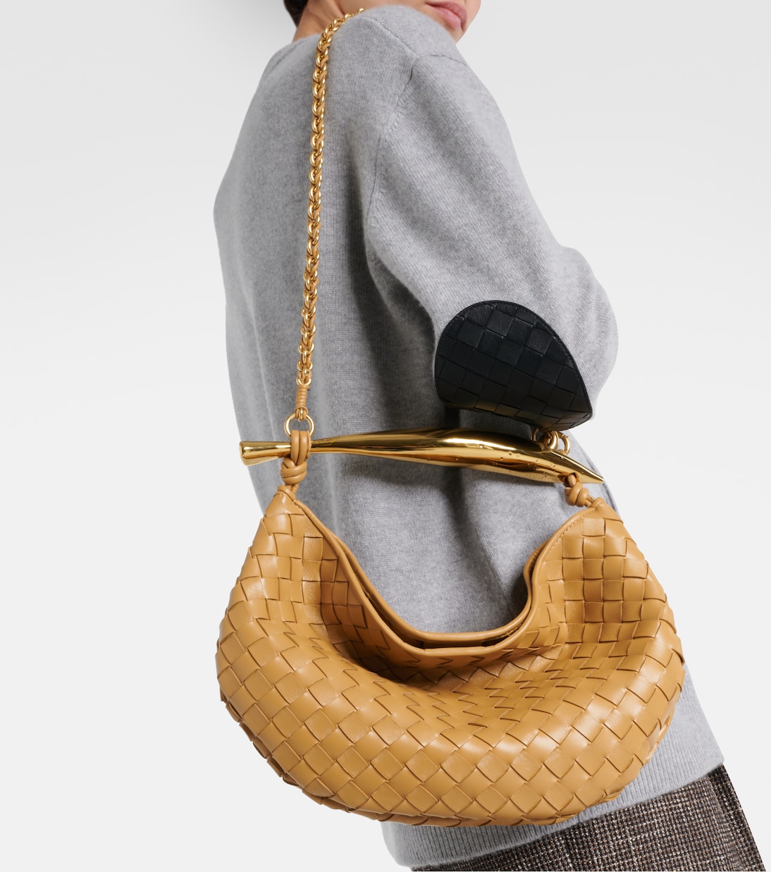 Borsa a spalla Sardine Chain in pelle Intrecciato | Bottega Veneta