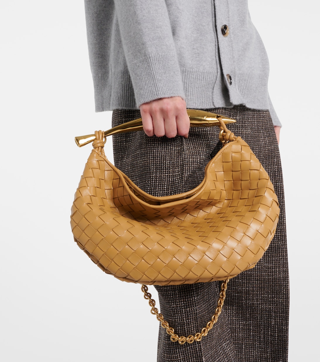 Borsa a spalla Sardine Chain in pelle Intrecciato | Bottega Veneta