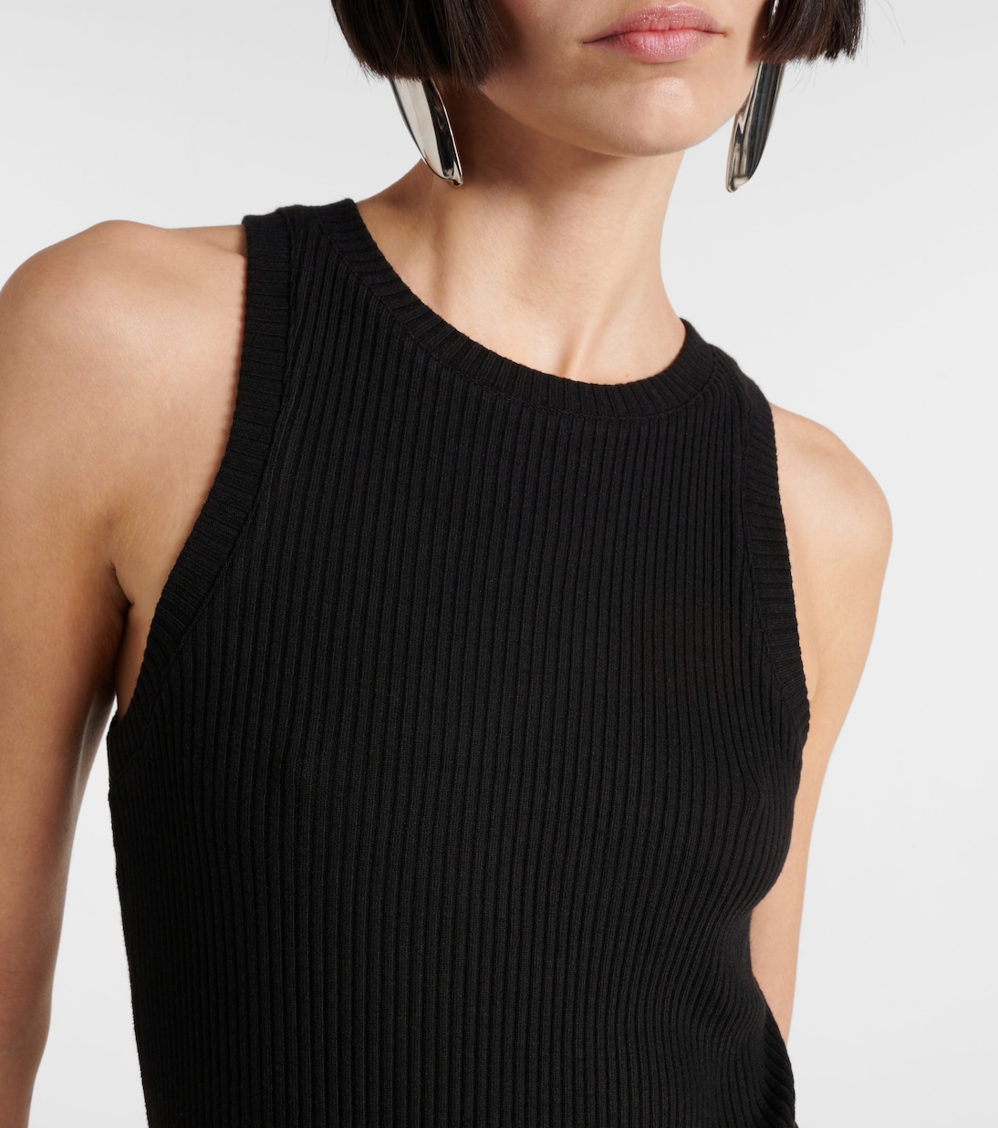Robe midi en maille jersey côtelée | Vince