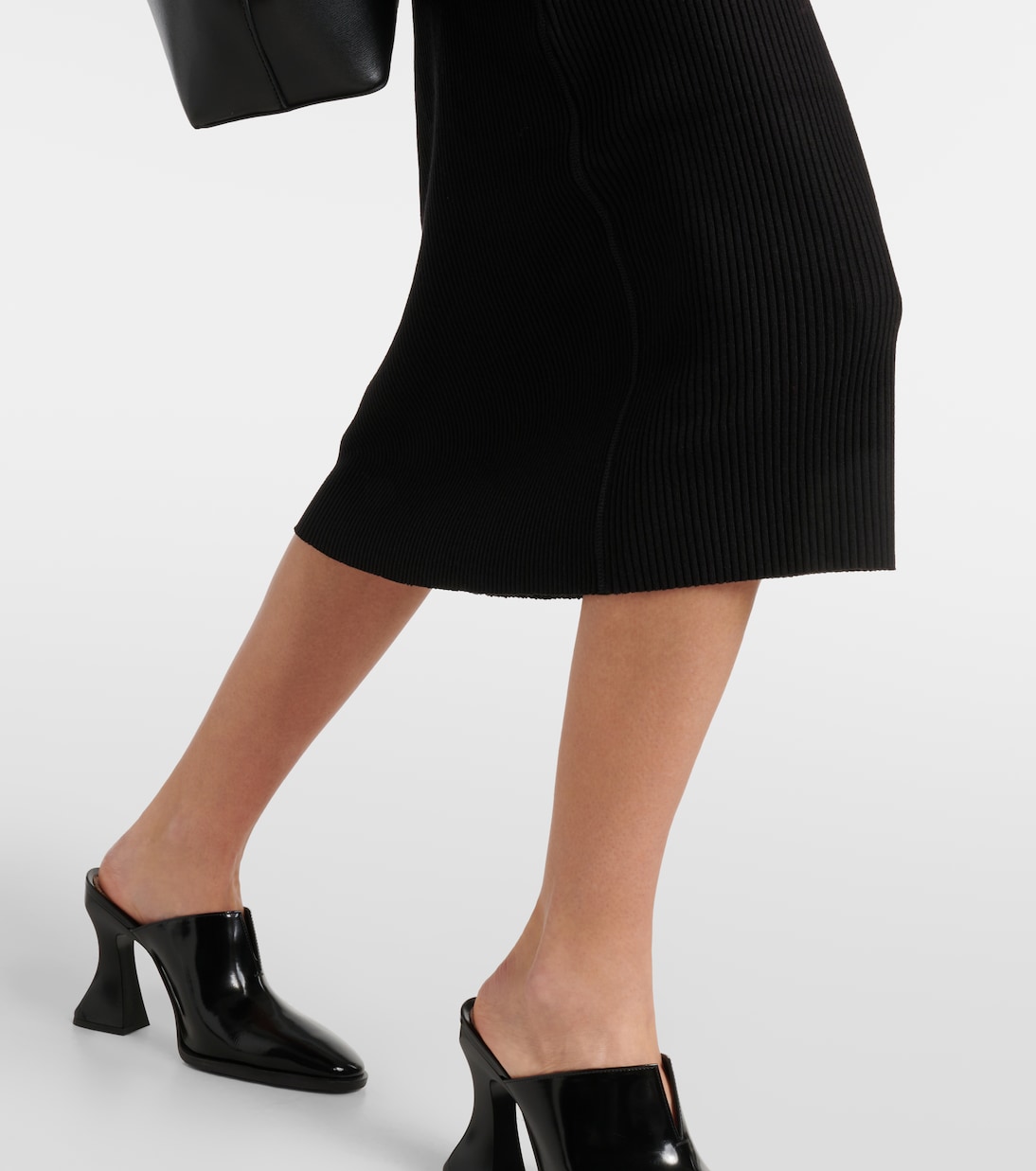 Robe midi en maille jersey côtelée | Vince