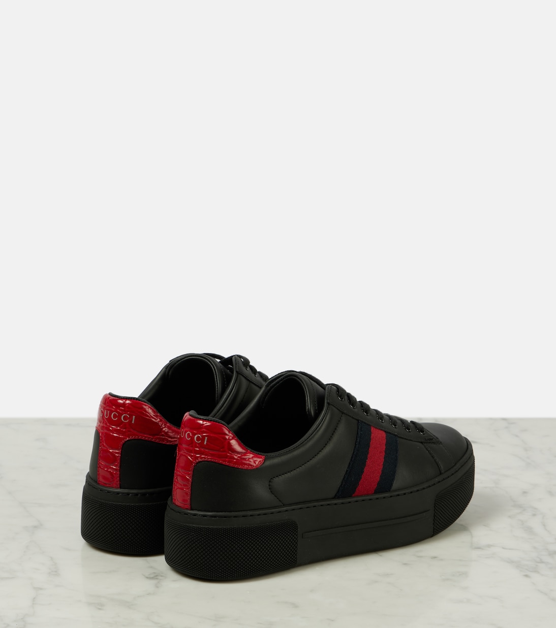 Gucci women's black ace sneakers sales