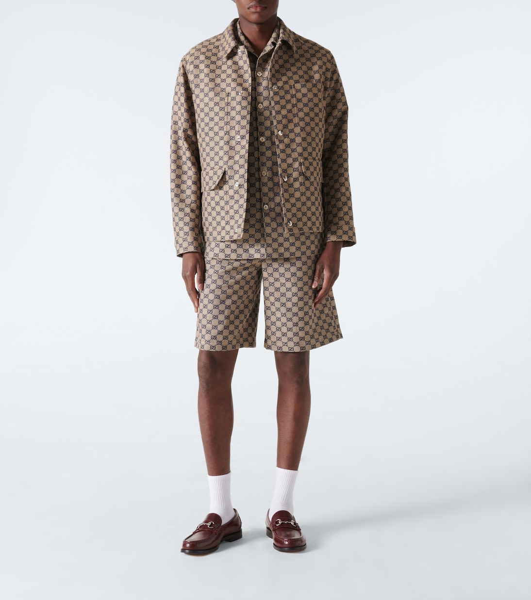Shorts in misto lino GG | Gucci