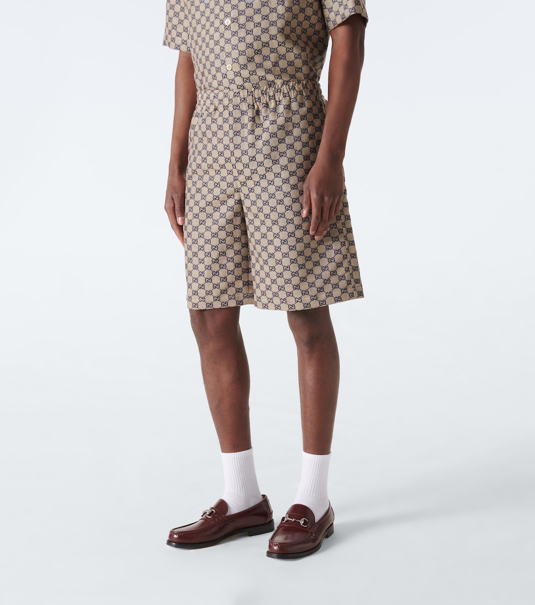 Shorts in misto lino GG | Gucci