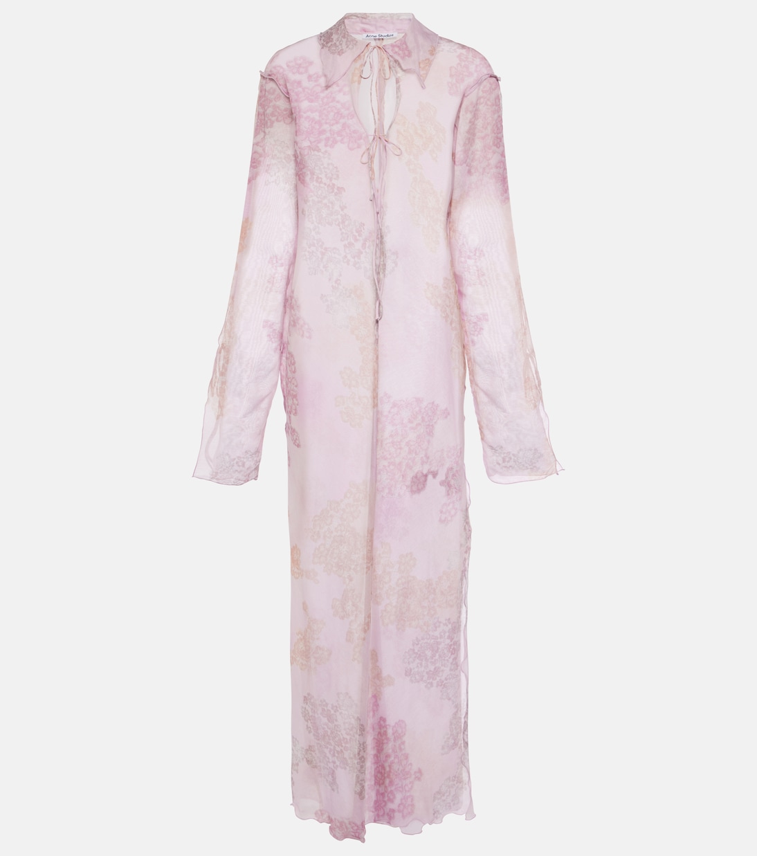 Abito midi in chiffon di cotone e seta | Acne Studios