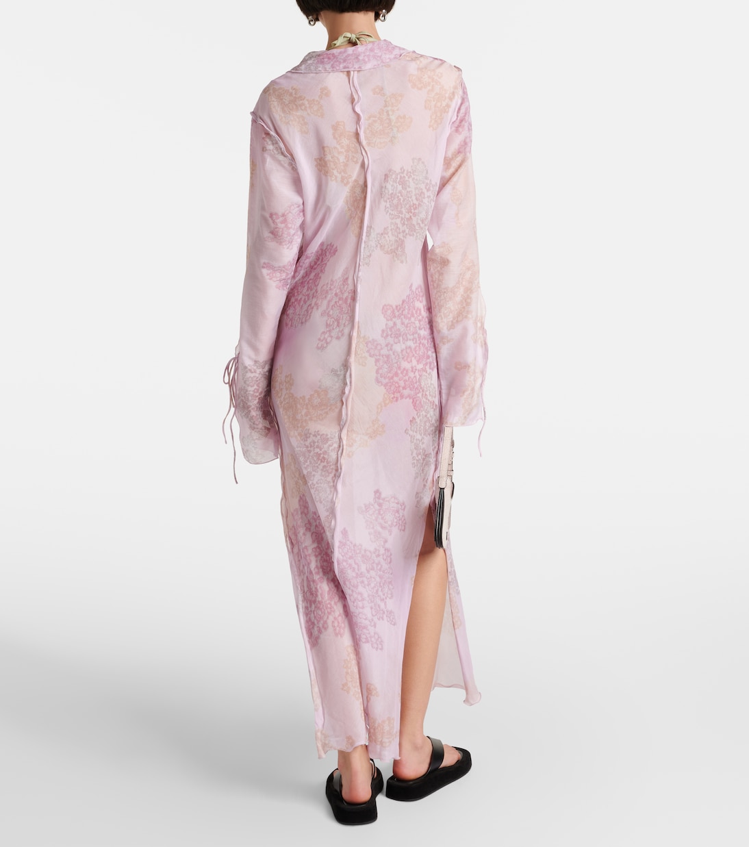 Abito midi in chiffon di cotone e seta | Acne Studios
