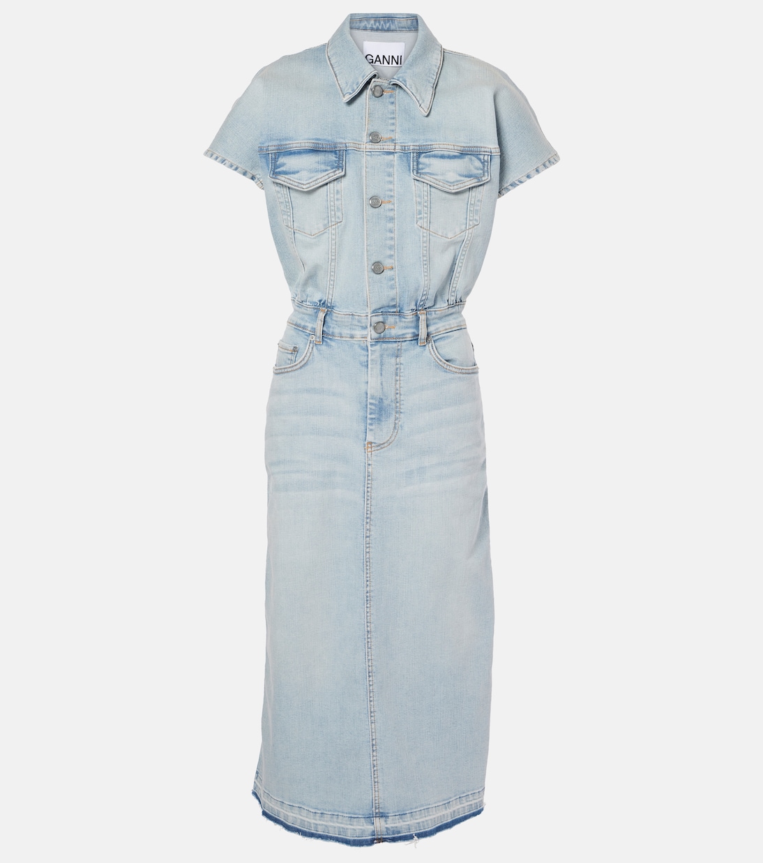 Robe midi en jean | Ganni