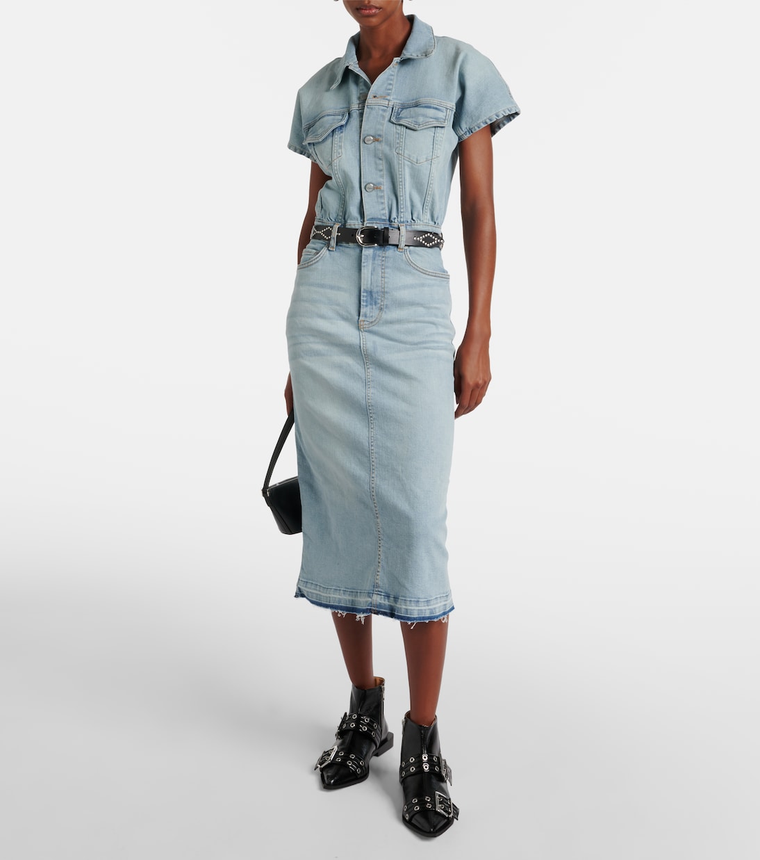 Robe midi en jean | Ganni