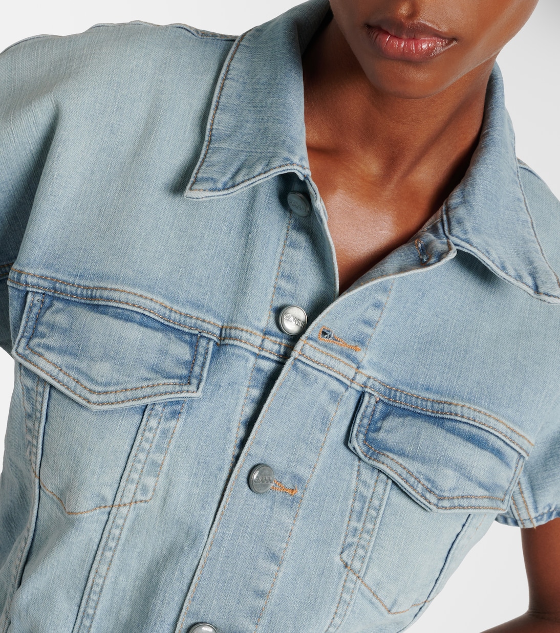 Robe midi en jean | Ganni