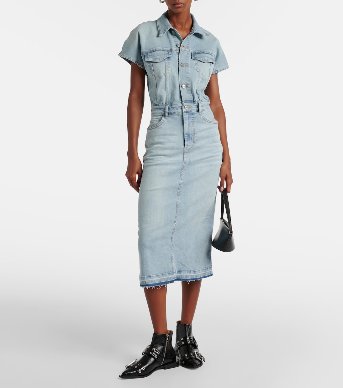 Robe midi en jean | Ganni
