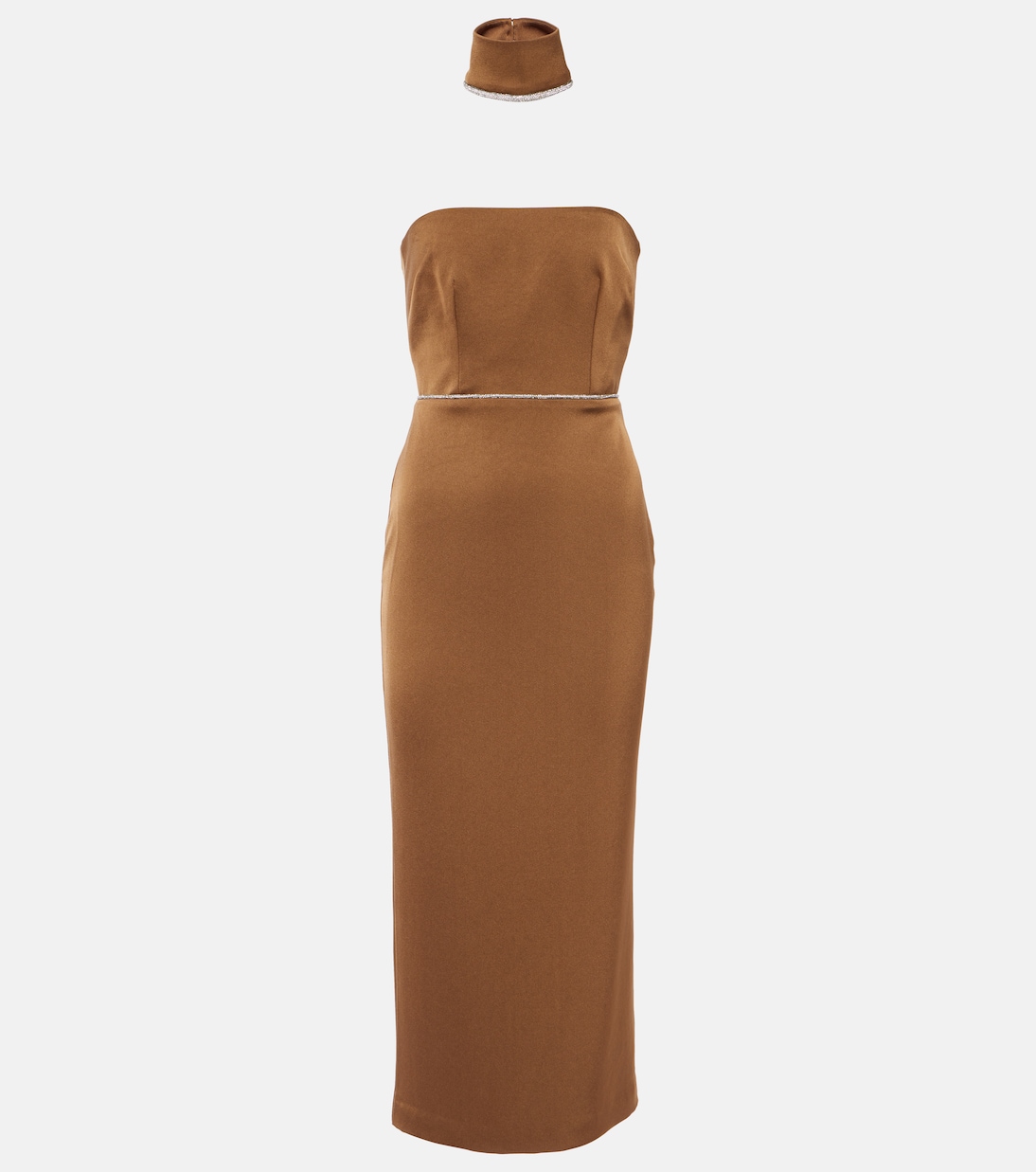 Verziertes Midikleid aus Satin | Alex Perry