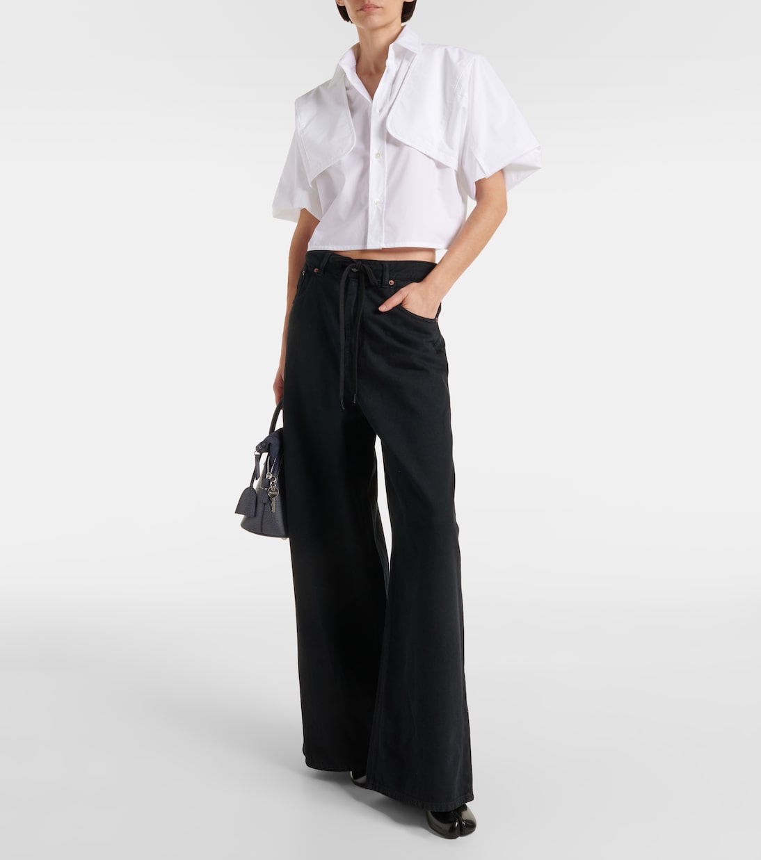 Jeans anchos de tiro alto | MM6 Maison Margiela