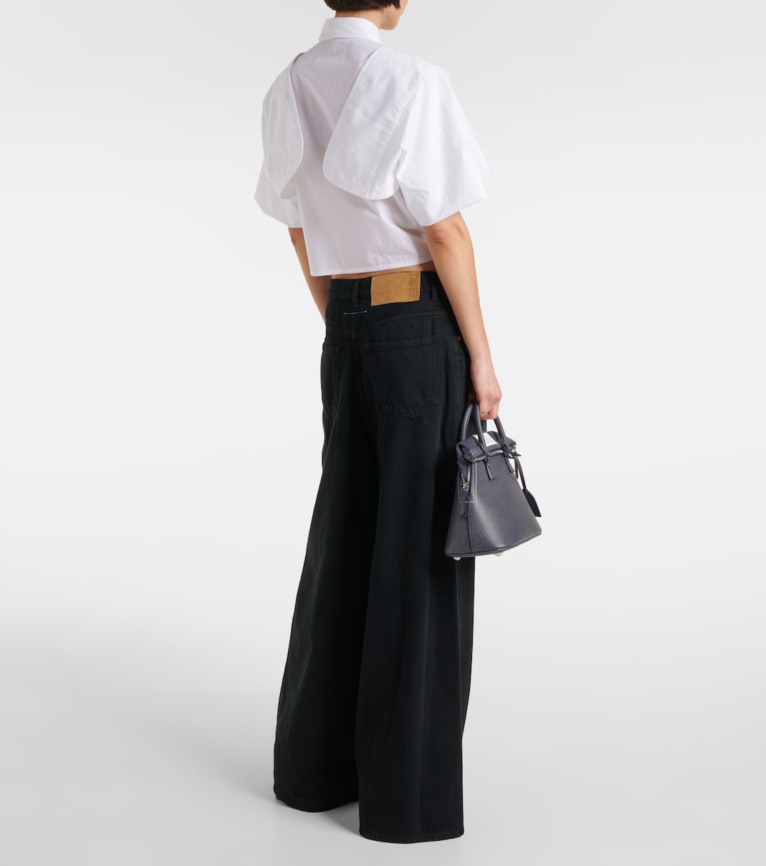 Jeans anchos de tiro alto | MM6 Maison Margiela