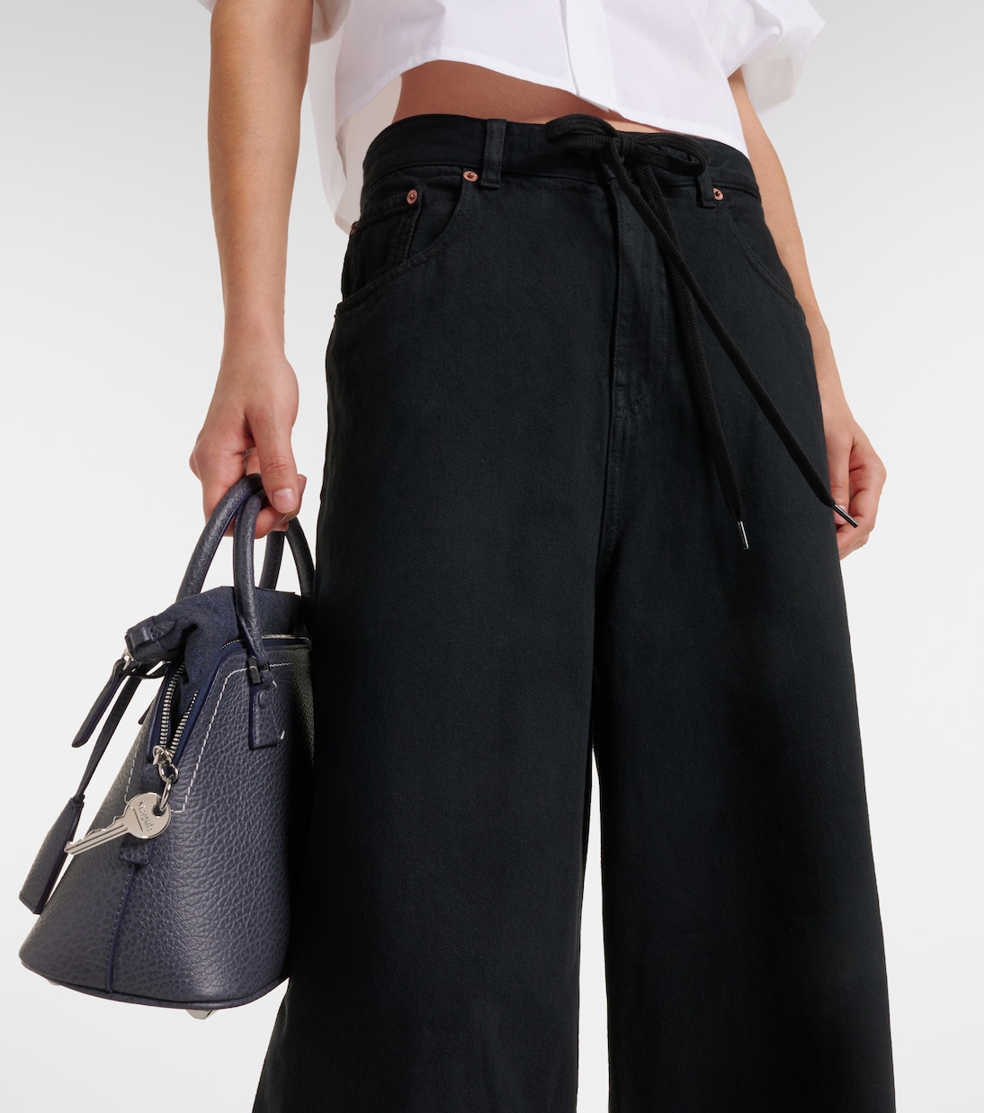 Jeans anchos de tiro alto | MM6 Maison Margiela