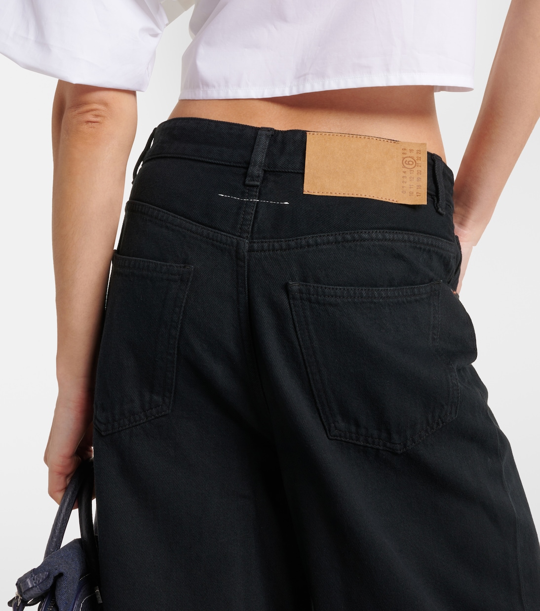 Jeans anchos de tiro alto | MM6 Maison Margiela