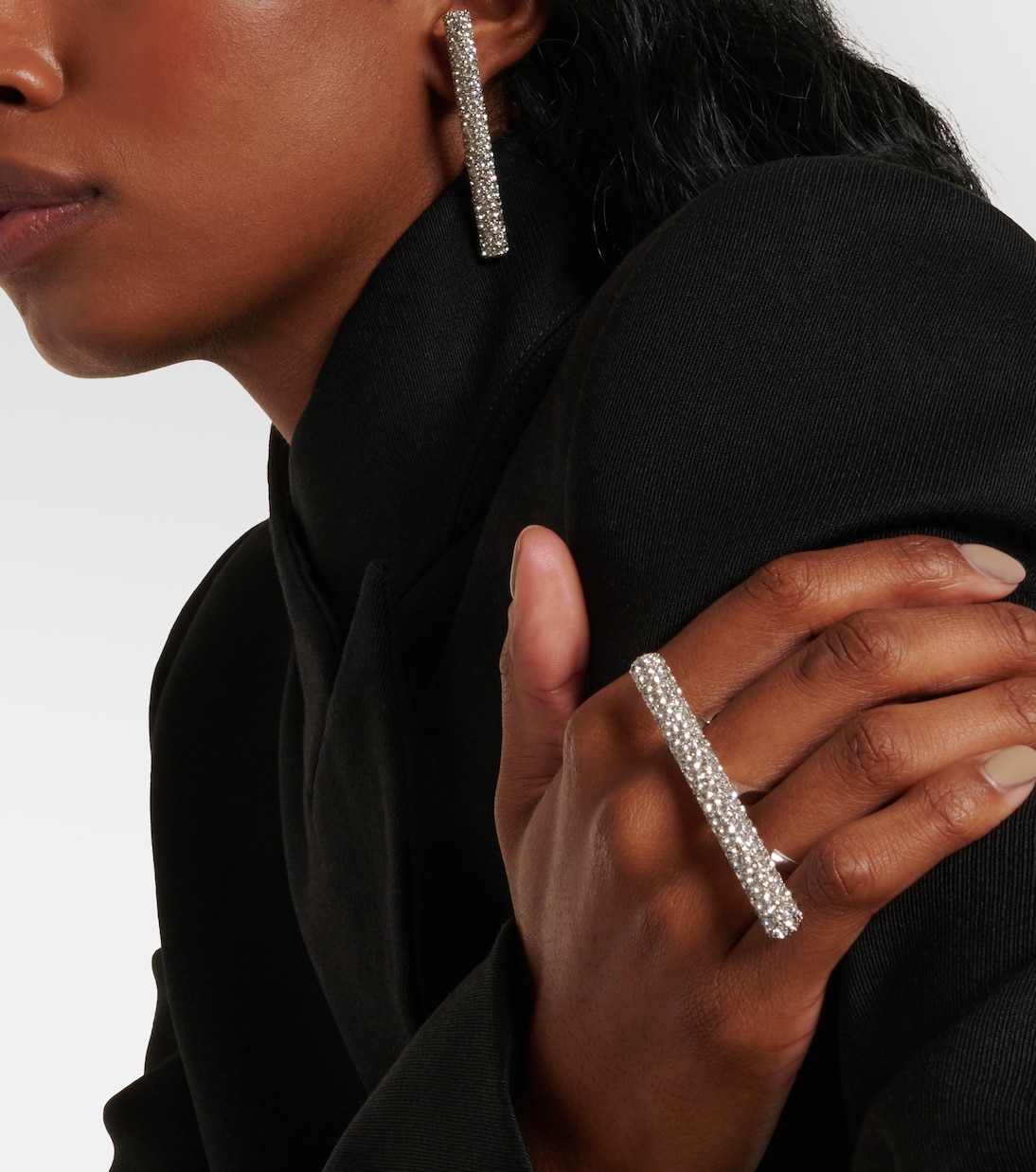 Orecchini T-Bar con cristalli | McQueen