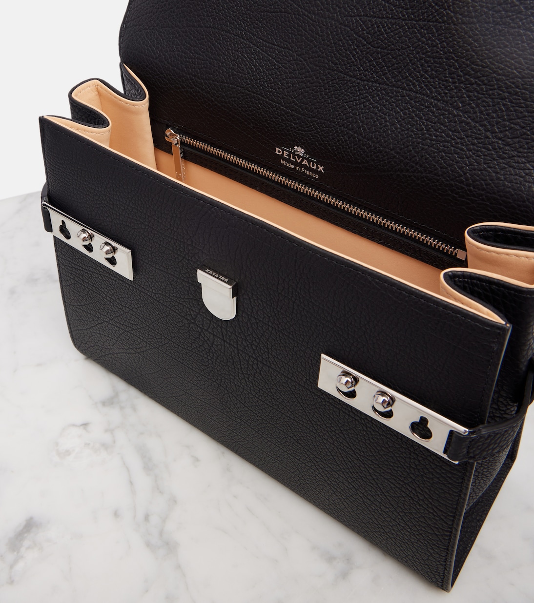 Tempête Medium leather tote bag | Delvaux
