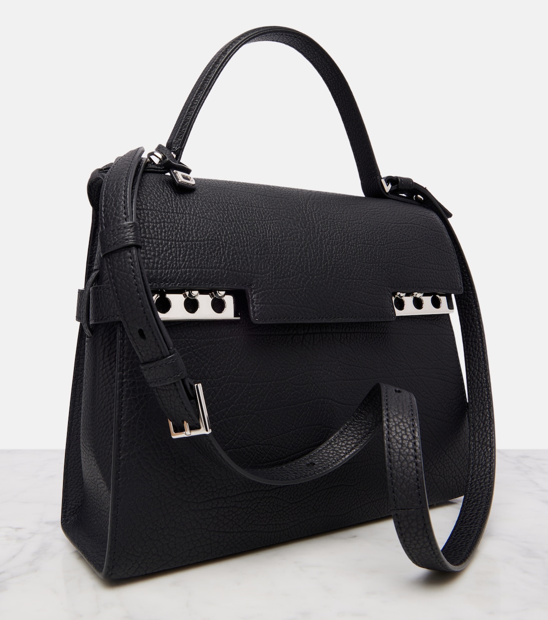 Tempête Medium leather tote bag | Delvaux