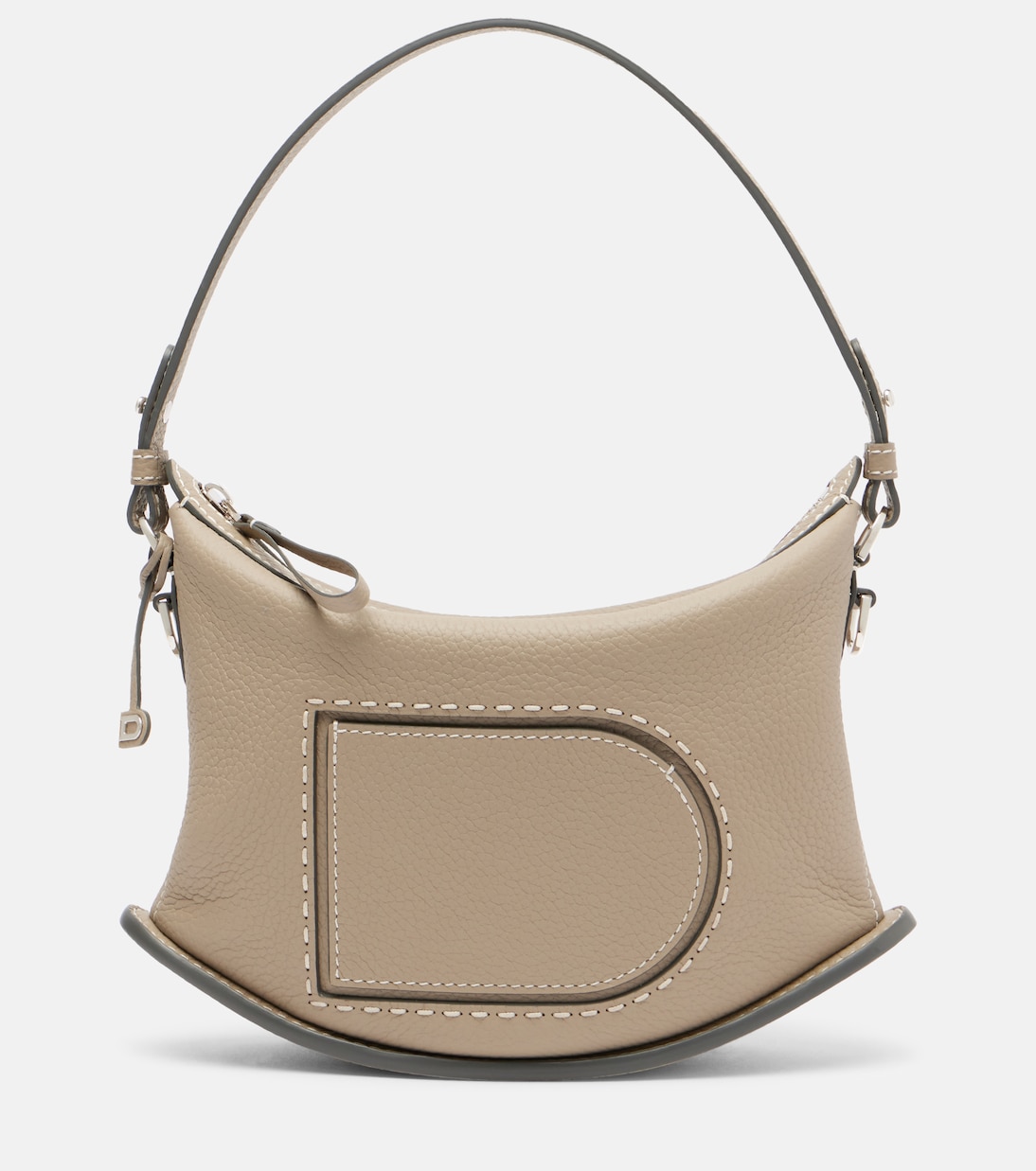 Pin Swing Surpiqué mall leather shoulder bag | Delvaux