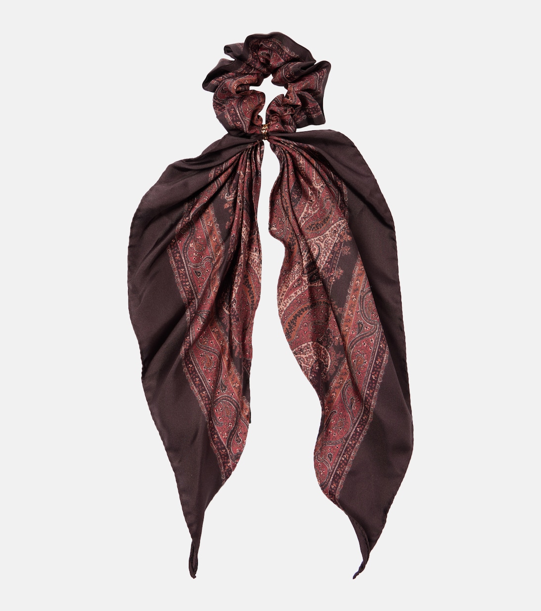 Fascia per capelli in seta Saint Laurent con motivo Paisley, elegante e giovane