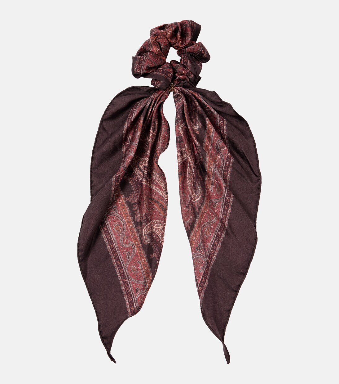 Fascia per capelli in seta Saint Laurent con motivo Paisley, elegante e giovane