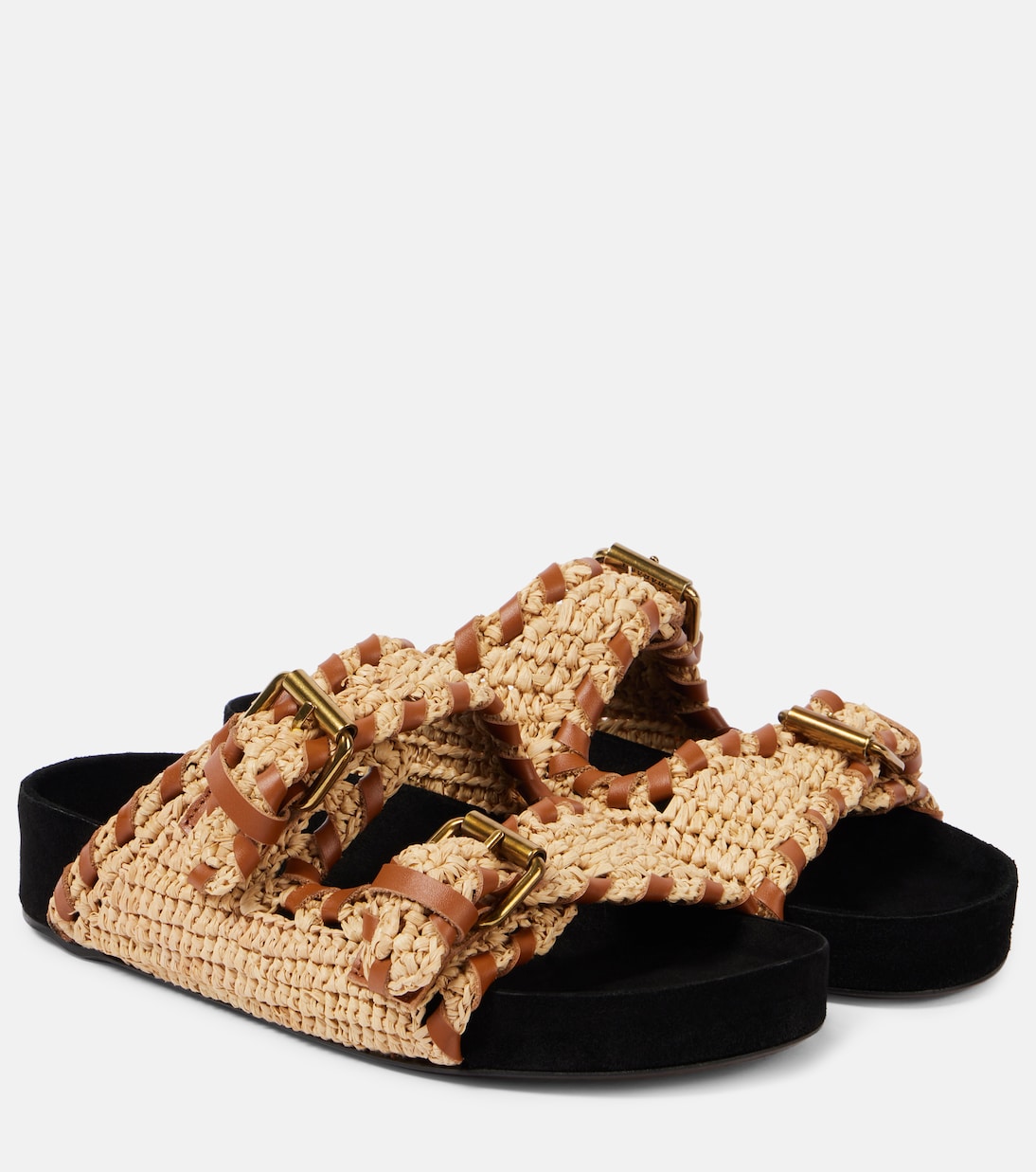 Sandali in raffia con dettagli in pelle Lennyo di Isabel Marant per uno stile giovane e trendy