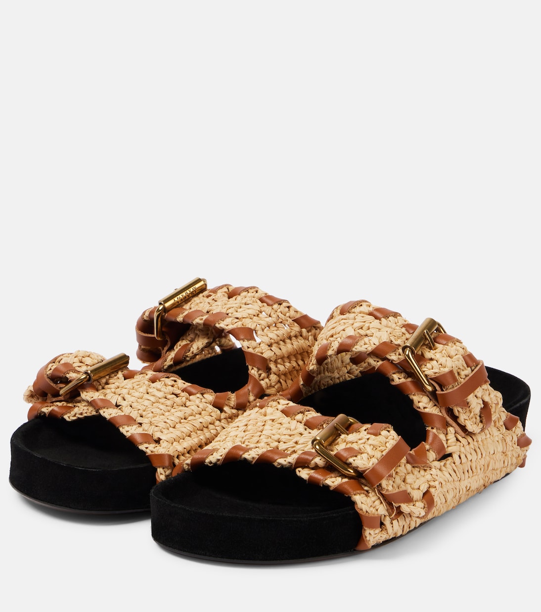 Sandali in raffia con dettagli in pelle Lennyo di Isabel Marant per uno stile giovane e trendy