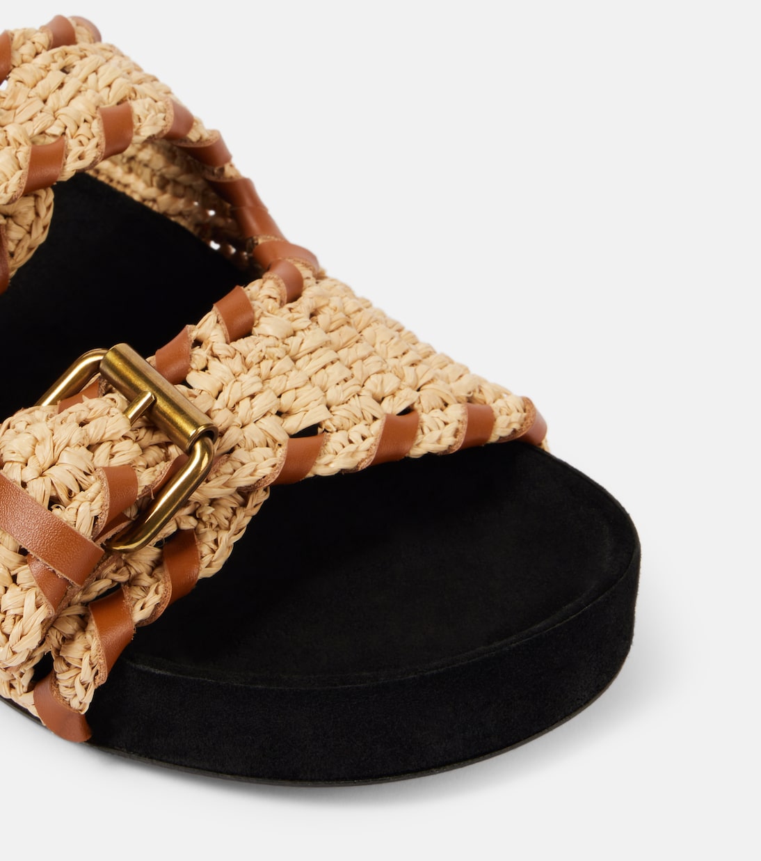 Sandali in raffia con dettagli in pelle Lennyo di Isabel Marant per uno stile giovane e trendy