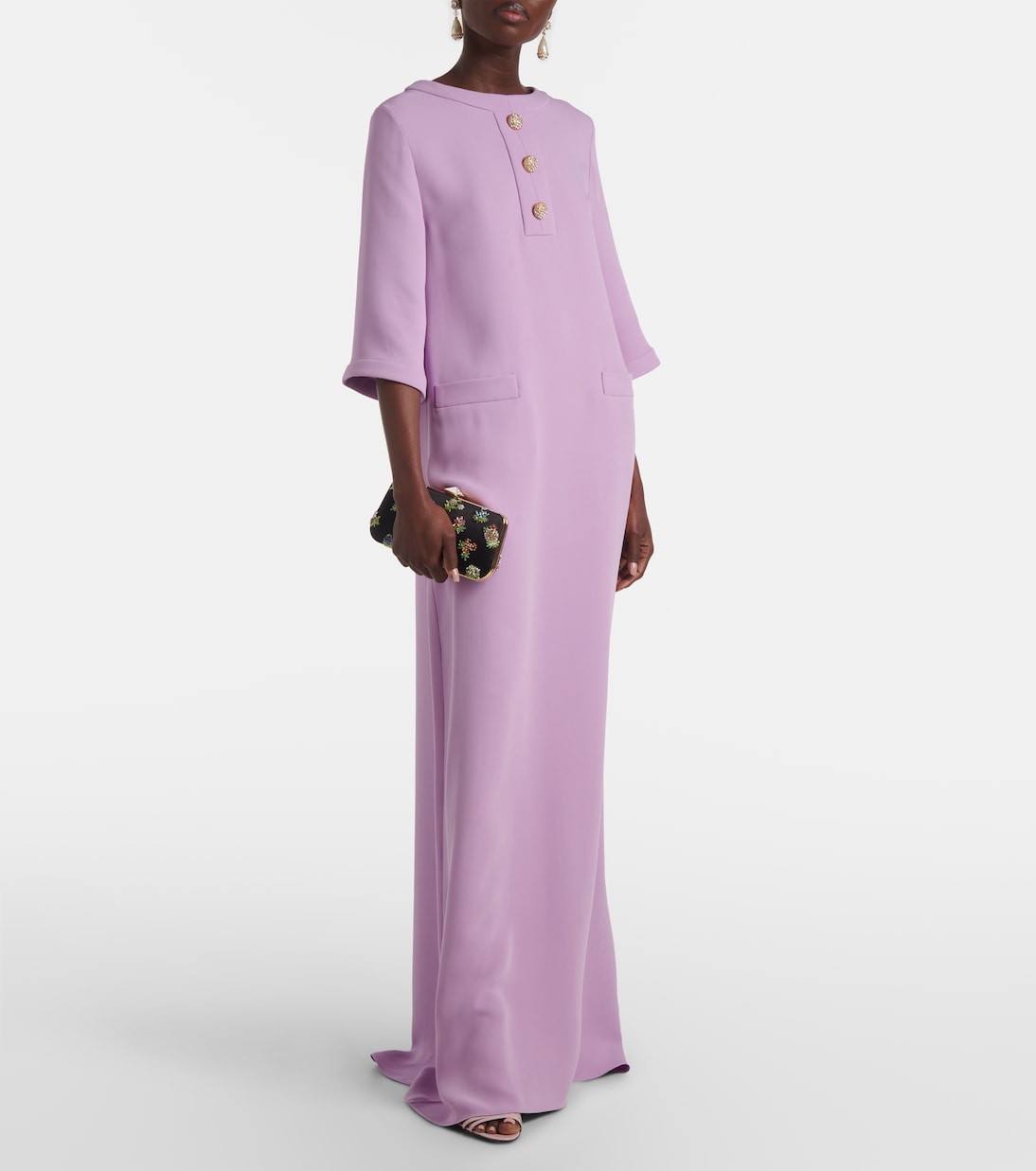 Abito lungo in cady di seta | Valentino