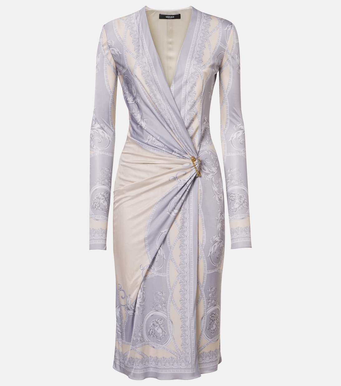 Abito midi Barocco in jersey | Versace