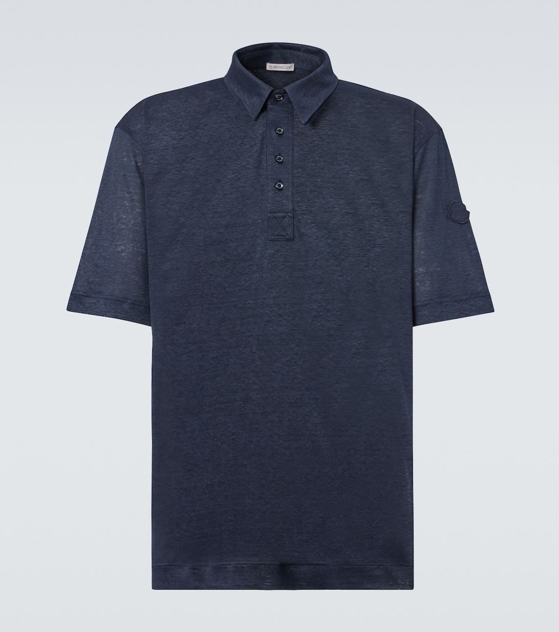 Polo de lino con logo | Moncler