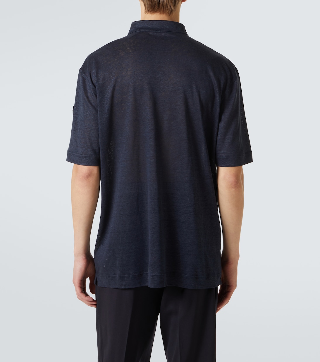 Polo de lino con logo | Moncler