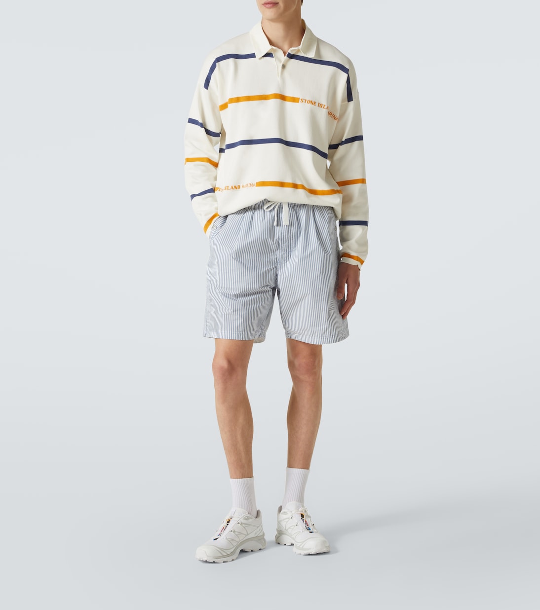 Polo Marina in cotone a righe | Stone Island